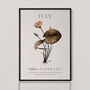 Birth Flower Wall Print 'Water Lily' For July, thumbnail 1 of 9