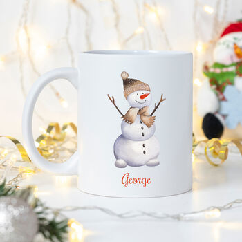 Personalised Set Of Two Snowmen Mugs, 3 of 3