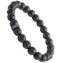 Men's 8mm Black Onyx Matte Beaded Bracelet, thumbnail 7 of 9