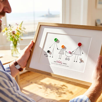 Personalised Family Button Print Unframed, 2 of 8