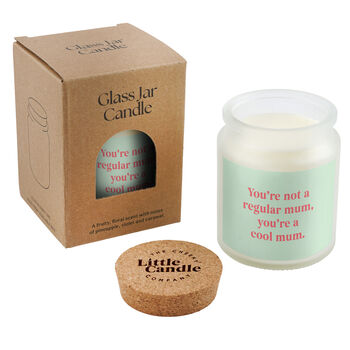 You're Not A Regular Mum, You're A Cool Mum • Birthday Gift • Scented Glass Jar Candle • Humour • Gift For Mum • Just Because Candle • Gift Box, 2 of 3