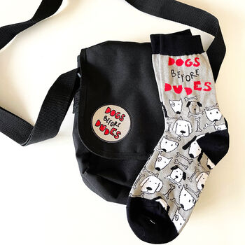 Dogs Before Dudes Crossbody Dog Walking Bag, 3 of 6