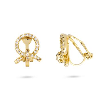 Round Bow Clip On Earrings, 2 of 2
