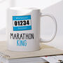 Custom Bib Number Marathon Runner Gift Mug, thumbnail 1 of 4