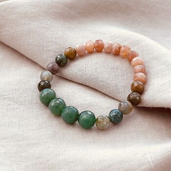 Sunstone And Moss Agate Bracelet, 6 of 6