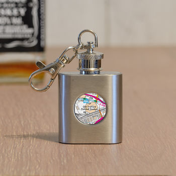 Personalised Football Hip Flask And Keyring, 2 of 3