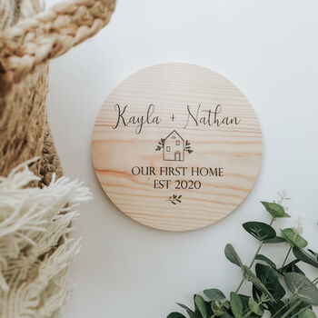 Personalised Wooden House Warming Sign, 2 of 5