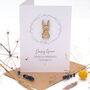 Betsy Bunny New Baby Personalised Card, thumbnail 1 of 8