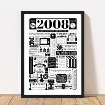 2008 Personalised 16th Birthday Poster, 3 of 7