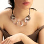 Contemporary Three Tone Circle Statement Necklace, thumbnail 1 of 3