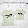 Dinosaur Matching T Shirt Set For Brothers And Sisters, thumbnail 4 of 5