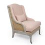 Gustavian Powder Pink Linen Armchair, thumbnail 7 of 7