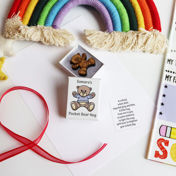 Personalised Bear Hug In A Box Back To School Token, 2 of 10