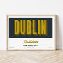 Personalised Dublin Retro Favourite City Travel Print, thumbnail 2 of 7
