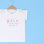 Girls Definition Fun Kids T Shirt, thumbnail 6 of 7