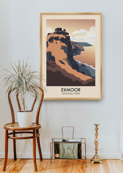 Exmoor National Park Travel Poster Art Print, 5 of 8