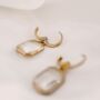 Allana | Delicate Huggie Hoop Charm Earrings, thumbnail 4 of 5