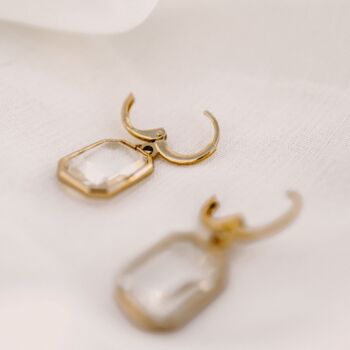 Allana | Delicate Huggie Hoop Charm Earrings, 4 of 5