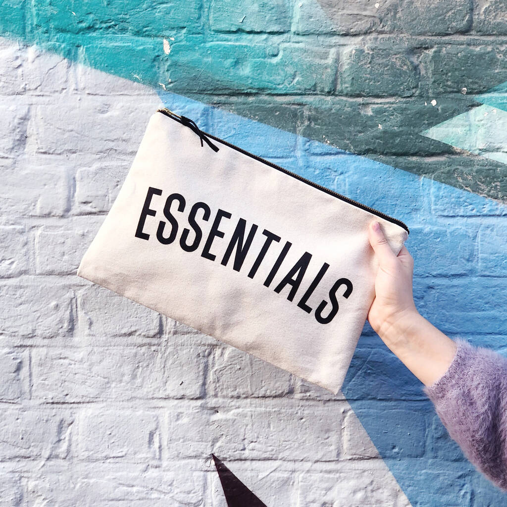 'Essentials' Oversized Canvas Pouch, 1 of 4