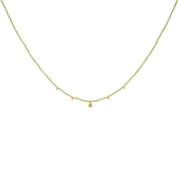 Jasmine Gold Plated Gemstone And Cz Beaded Charm Necklace, 5 of 8