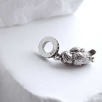 Athena Owl Charm 925 Sterling Silver Gift, 2 of 4