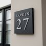 Personalised Square House Sign Options Of Design Colour, thumbnail 2 of 10
