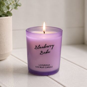 Blueberry And Vanilla Bakery Scented Soy Wax Candle, 5 of 6