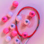 Tennis Lovers Heart Motif Tennis Balls, thumbnail 2 of 12