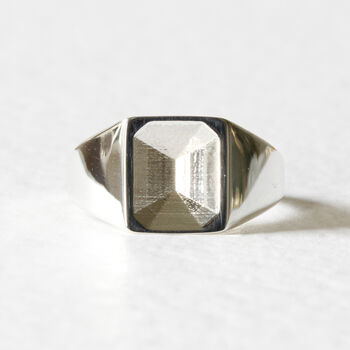 Phantom Emerald Signet Ring Silver, 6 of 8