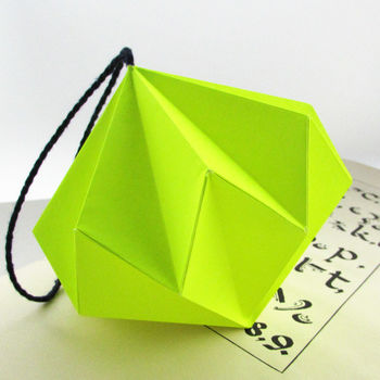 One Solid Origami Geometric Diamond Ornament, 5 of 6