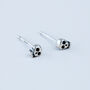 Sterling Silver Tiny Skull Earrings, thumbnail 1 of 4