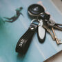 Personalised Leather Loop Keyring For Dad, thumbnail 3 of 9
