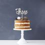 Decorative Number Wooden Birthday Cake Topper, thumbnail 2 of 5
