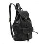 Drawstring Leather Backpack Black Sac A Do, thumbnail 1 of 4