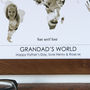 Personalised Grandad's World Photo Gift Map, thumbnail 3 of 8