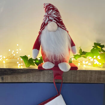 Tomte Christmas Stocking Hangers Two Colours, 3 of 3
