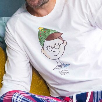 Personalised Family Portrait Christmas Pyjamas, 8 of 12