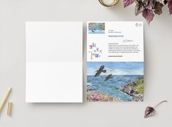 Cornish Choughs At Lizard Point Greeting Card, 2 of 7