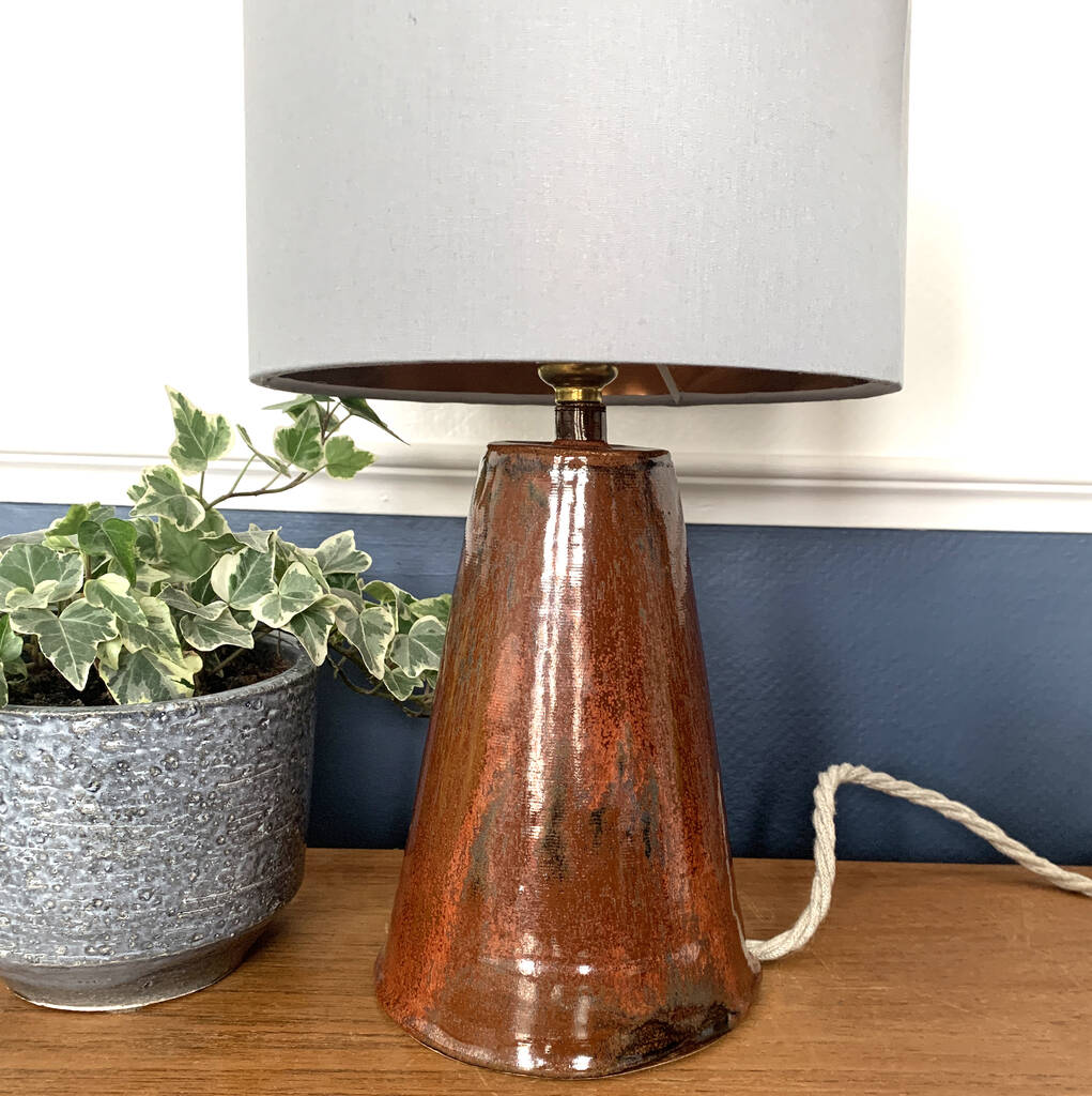 Conical Bespoke Ceramic Table Lamp Base By Bymarie