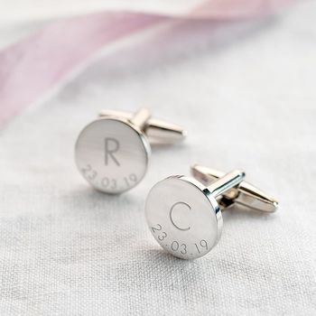 Initial And Date Personalised Cufflinks, 2 of 9