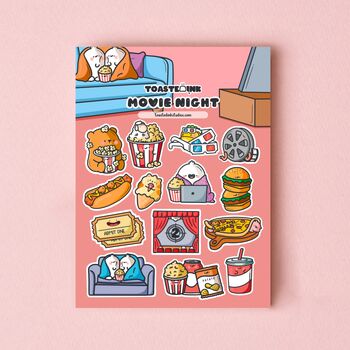 Movie Night Sticker Sheet | Cute Stickers, 3 of 5