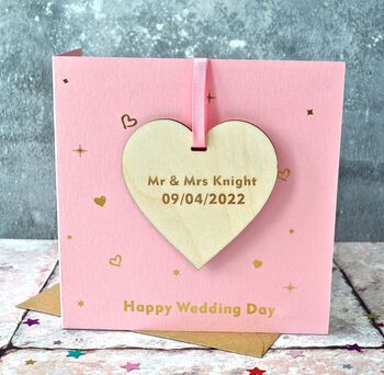 Personalised Wedding Foiled Decoration Card, 2 of 3
