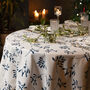 Luxury Designer Christmas Tablecloth Mistletoe White, thumbnail 1 of 7