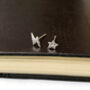 Sterling Silver Mini Textured Lightning Bolt And Star Mismatched Christmas Earrings, thumbnail 9 of 11