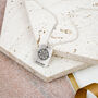 Compass Dog Tag Personalised Small Silver Necklace, thumbnail 1 of 10