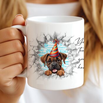 Personalised Boxer Birthday Break Through Dog, 7 of 8