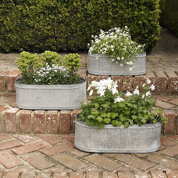 Oval Ribbed Garden Planter, 2 of 5