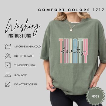 30th Birthday For Her Dirty Thirty T Shirt, 8 of 12