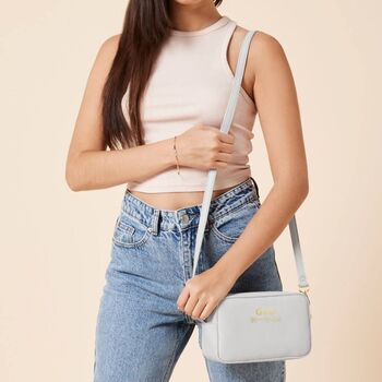 Personalised Cross Body Hand Bag With Heart Motif, 6 of 6