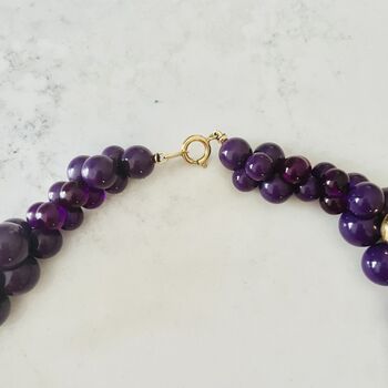 Original Vintage 1980s Purple Bauble Necklace, 5 of 6